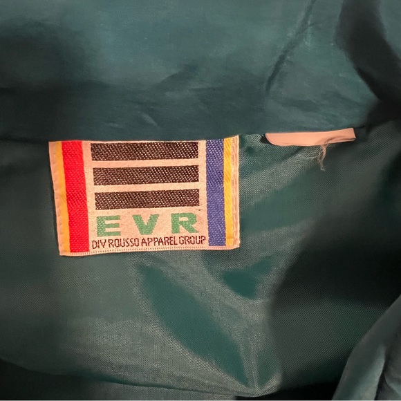 EVR Teal Bomber Jacket 100% Silk - Picture 2 of 6